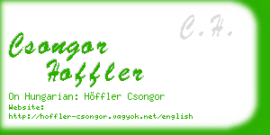 csongor hoffler business card